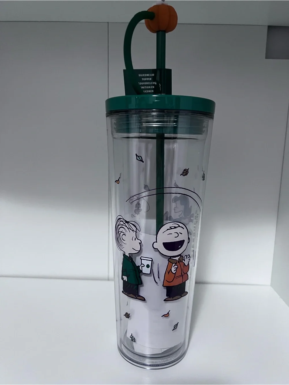 NEW Starbucks Peanuts 24 OZ Pumpkin Tumbler Cold Cup